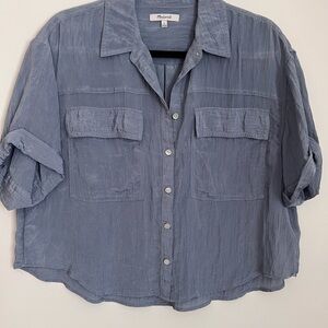 Madewell Blue Button-Up Blouse